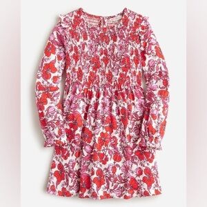 J crew Girls' smocked long-sleeve dress